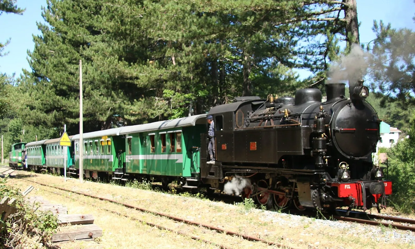 La locomotiva a vapore del Treno della Sila